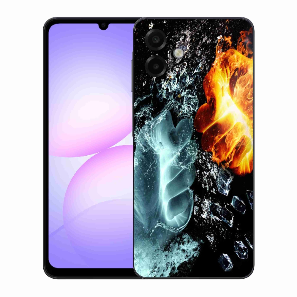 Gelový kryt mmCase na Samsung Galaxy A07 4G - voda a oheň