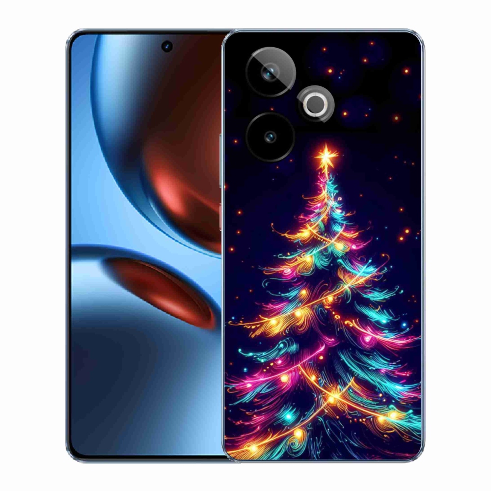 Gelový kryt mmCase na Realme GT 7 5G/GT 7T 5G - neonový vánoční stromek