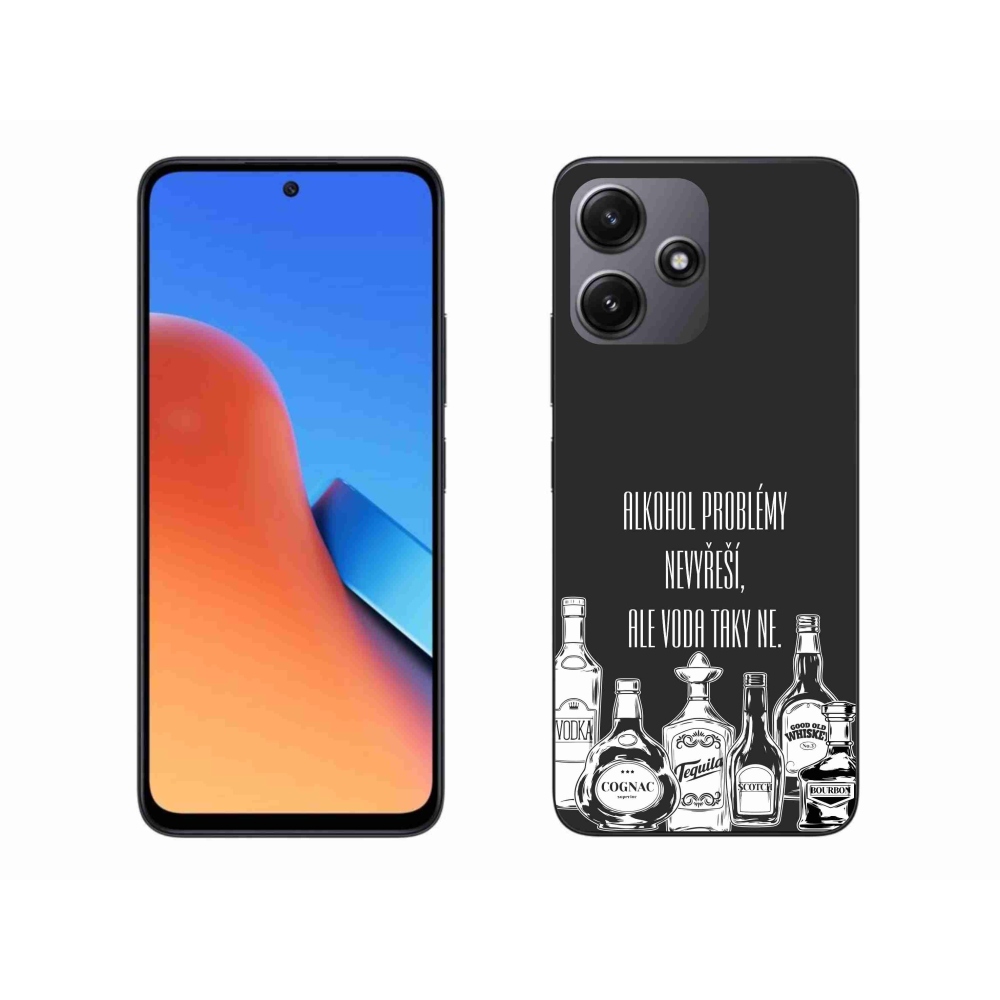 Gelový kryt mmCase na Xiaomi Redmi 12 5G - vtipný text černé pozadí