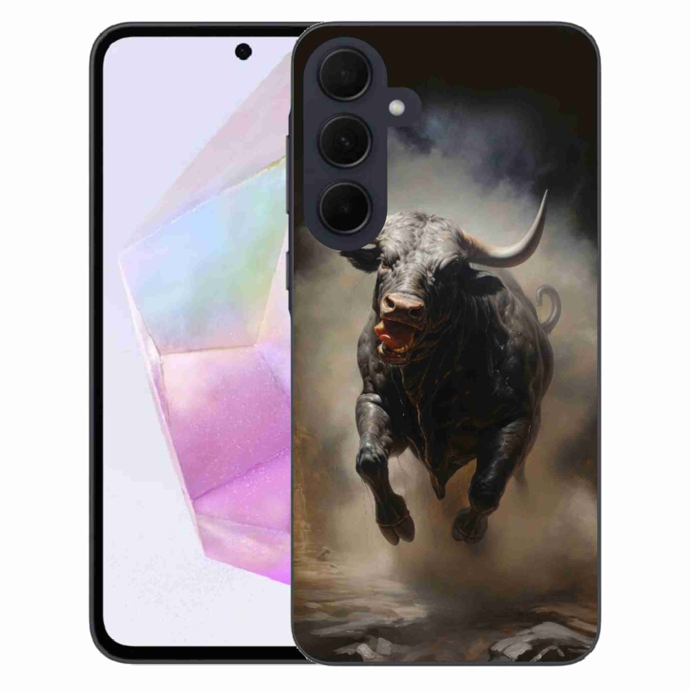 Gelový kryt mmCase na Samsung Galaxy A35 5G - rozzuřený býk