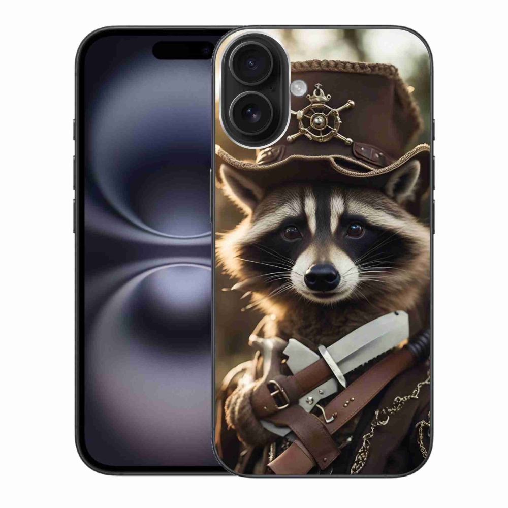 Gelový kryt mmCase na iPhone 16 Plus - mýval v uniformě