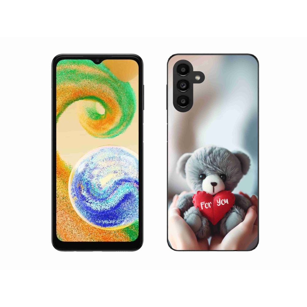 Gelový kryt mmCase na Samsung Galaxy A04s (164.7x76.7x9.1mm) - medvídek pro zamilované