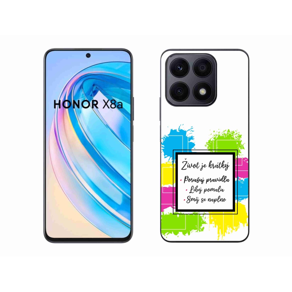 Gelový kryt mmCase na Honor X8a - citát 5 bílé pozadí