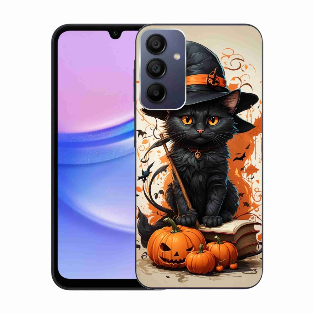 Gelový kryt mmCase na Samsung Galaxy A15 4G/5G - kocour čaroděj