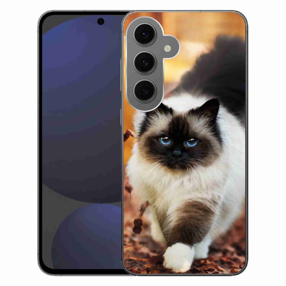 Gelový obal mmCase na Samsung Galaxy S24 FE - kočka