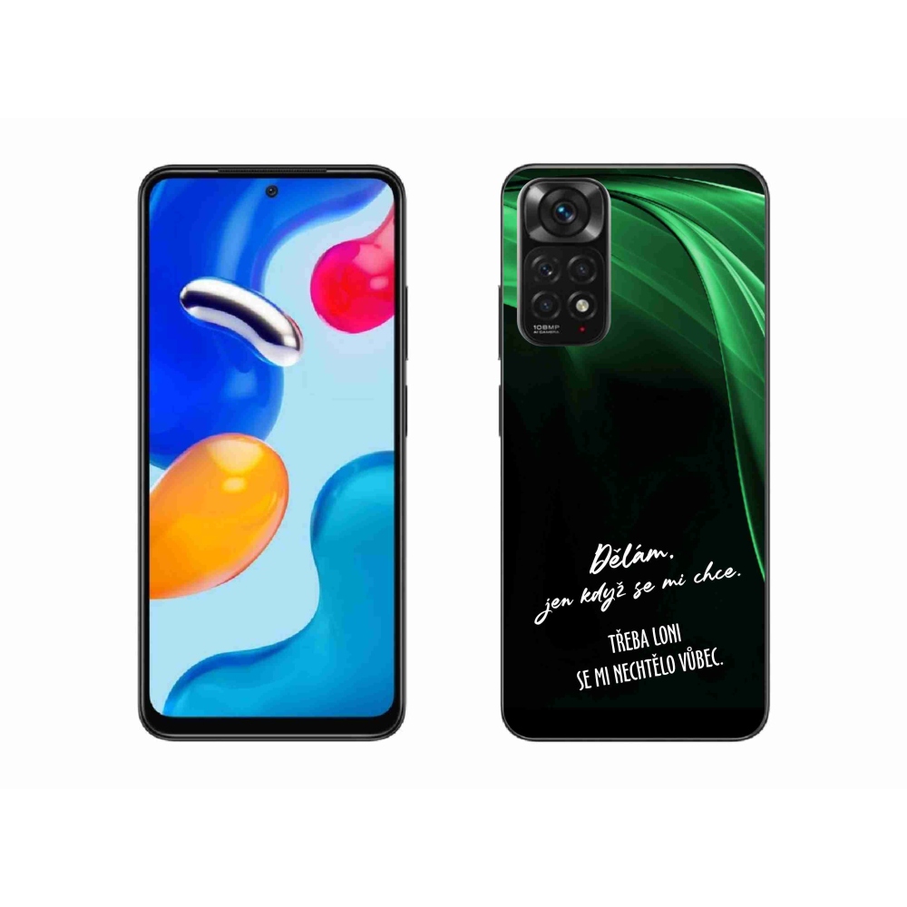 Gelový kryt mmCase na Xiaomi Redmi Note 11S 4G - vtipný text 12 černé pozadí