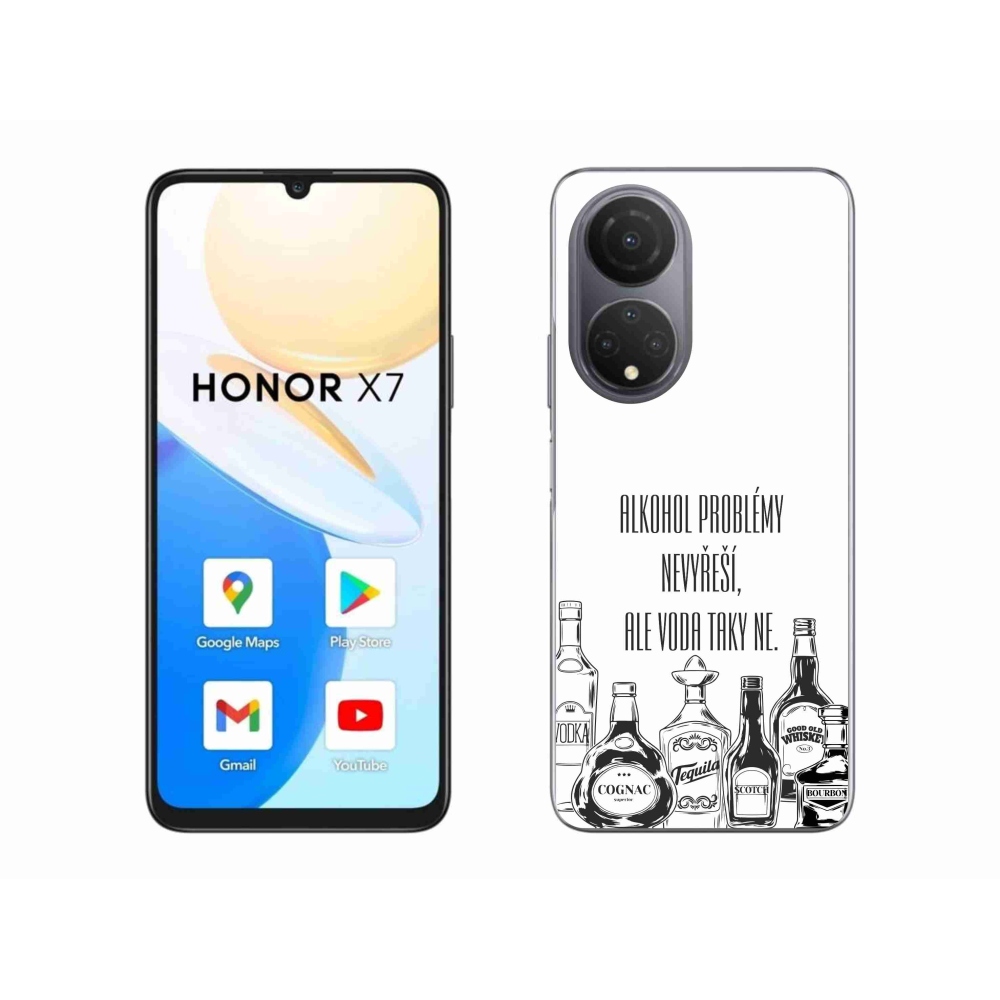 Gelový kryt mmCase na Honor X7 - vtipný text bílé pozadí