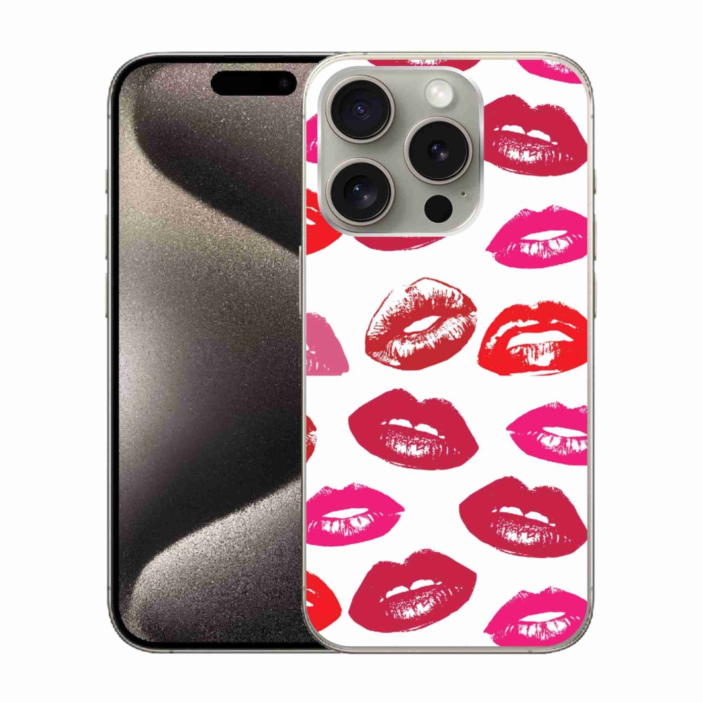 Gelový kryt mmCase na iPhone 15 Pro - rty