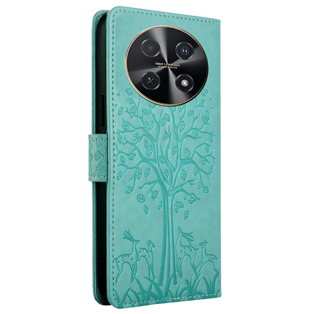 Tree knížkové pouzdro na Huawei Nova 12i - modrozelené