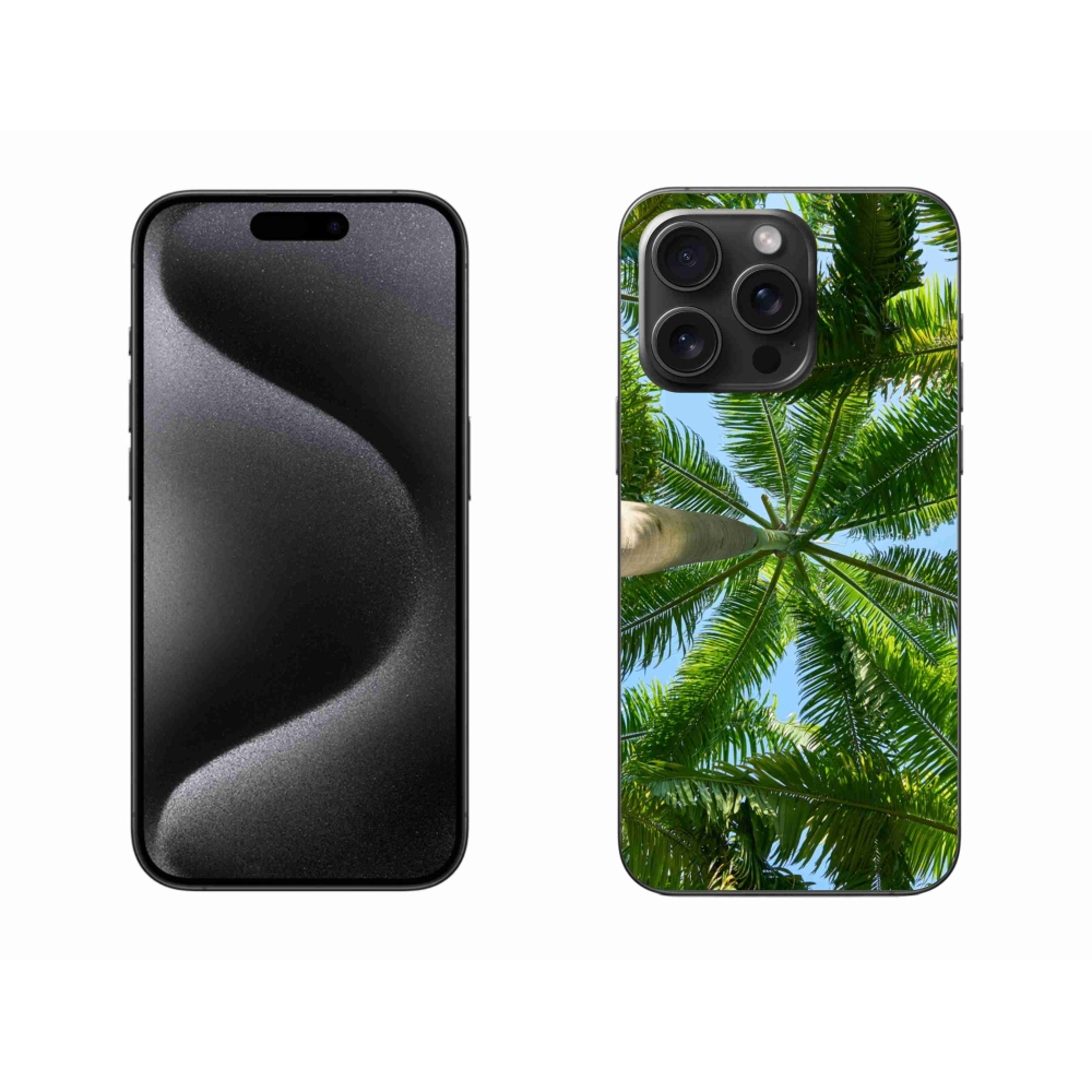 Gelový kryt mmCase na iPhone 15 Pro Max - palmy