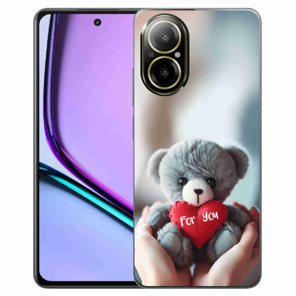 Gelový kryt mmCase na Realme C67 - medvídek pro zamilované