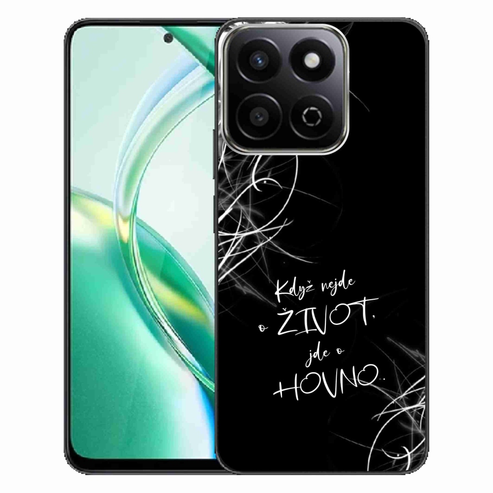 Gelový kryt mmCase na Honor 200 Smart 5G - vtipný text 16 černé pozadí