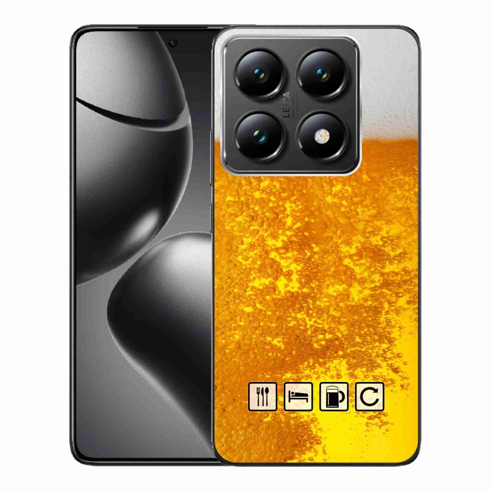 Gelový kryt mmCase na Xiaomi 14T Pro - pivní motiv 3