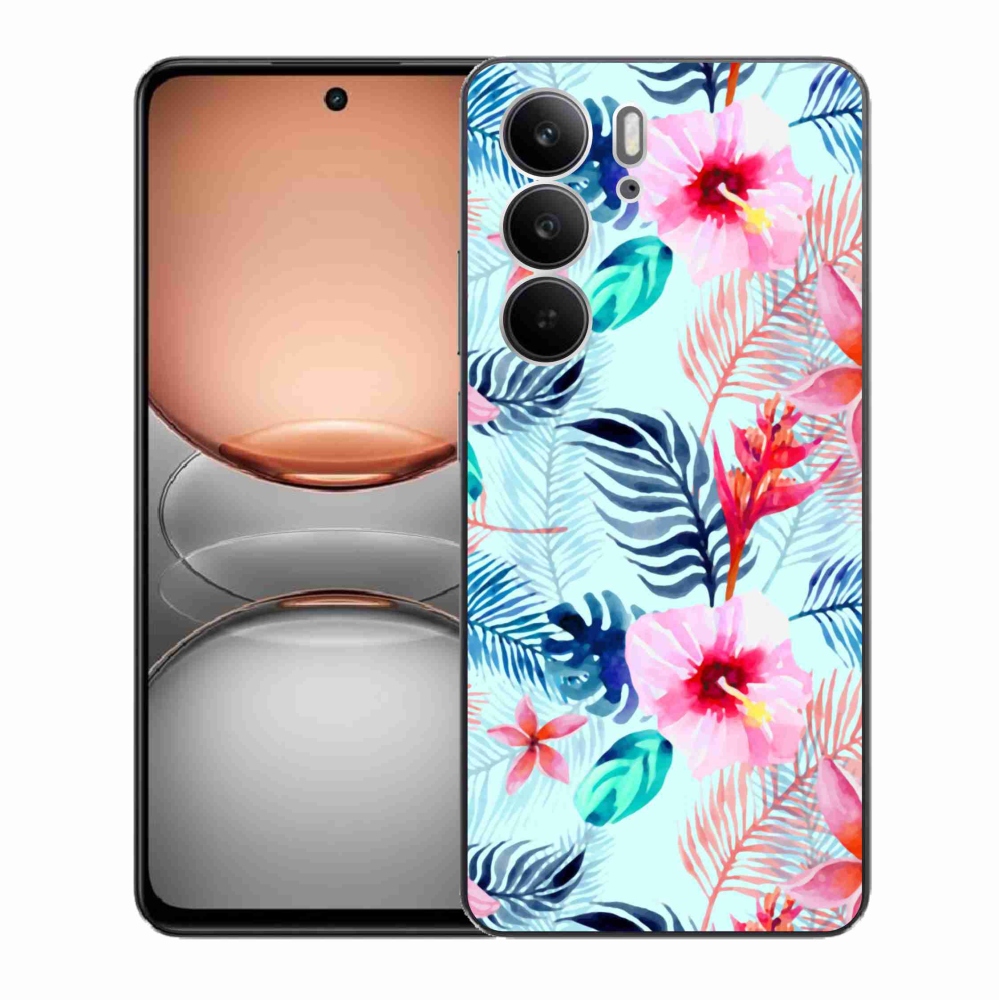 Gelový kryt mmCase na Realme C75 - květiny