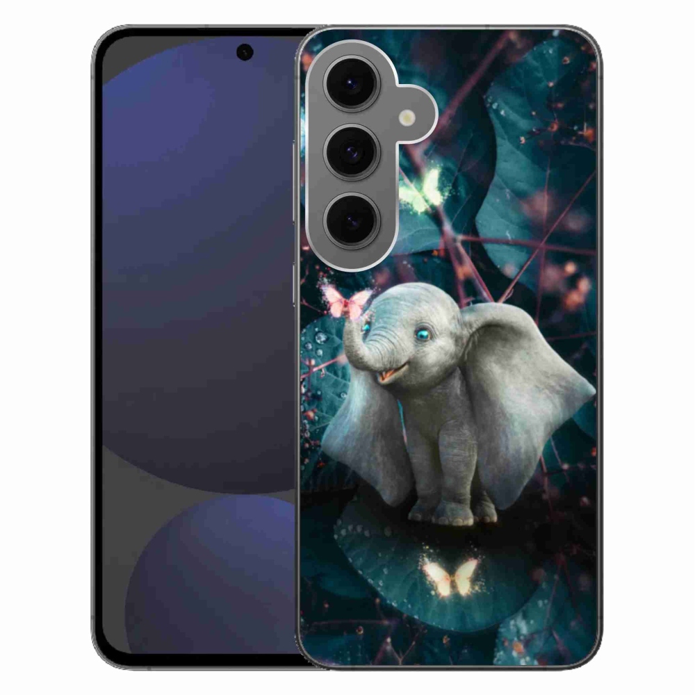 Gelový kryt mmCase na Samsung Galaxy S24 FE - roztomilý slon