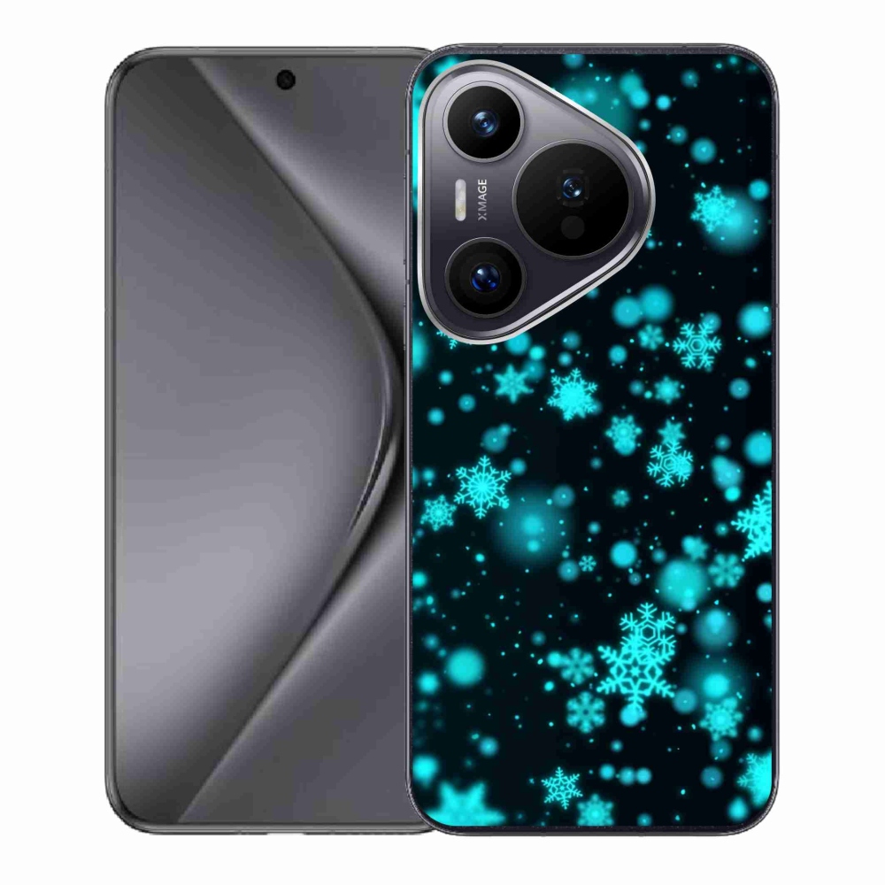 Gelový kryt mmCase na Huawei Pura 70 - sněhové vločky 1