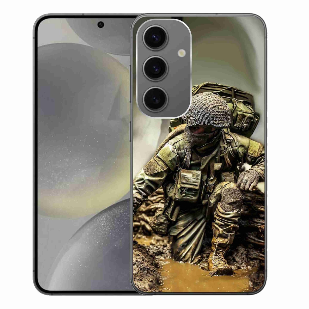 Gelový kryt mmCase na Samsung Galaxy S24+ - voják