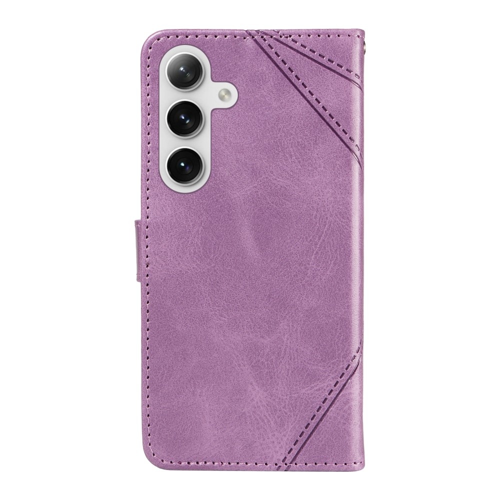 Triangle knížkové pouzdro na Samsung Galaxy S24+/S25+ - fialové