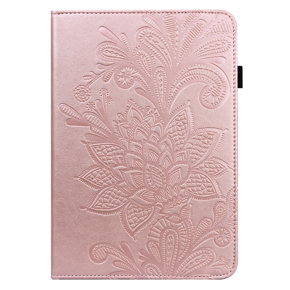 Flower zavírací pouzdro na Lenovo Tab M8 4. Gen (2024) - růžovozlaté