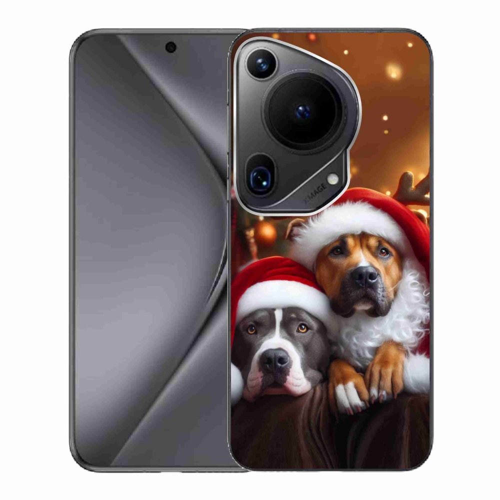 Gelový kryt mmCase na Huawei Pura 70 Ultra - vánoční psi
