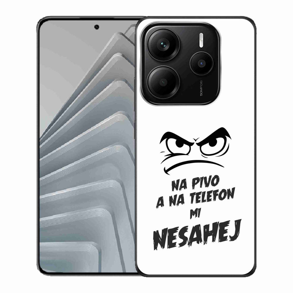 Gelový kryt mmCase na Xiaomi Redmi Note 14 5G - pivní motiv 2 bílé pozadí