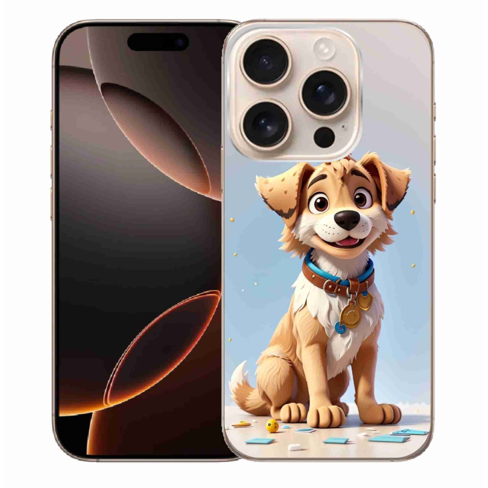 Gelový kryt mmCase na iPhone 16 Pro Max - kreslené štěně