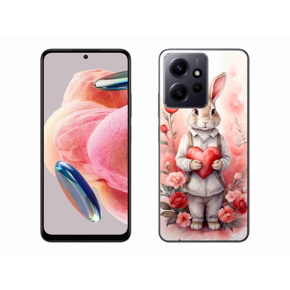 Gelový kryt mmCase na Xiaomi Redmi Note 12 4G - zajíc se srdíčkem