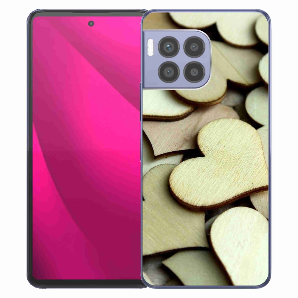 Gelový kryt mmCase na T-Mobile T Phone 2 Pro - dřevěná srdíčka