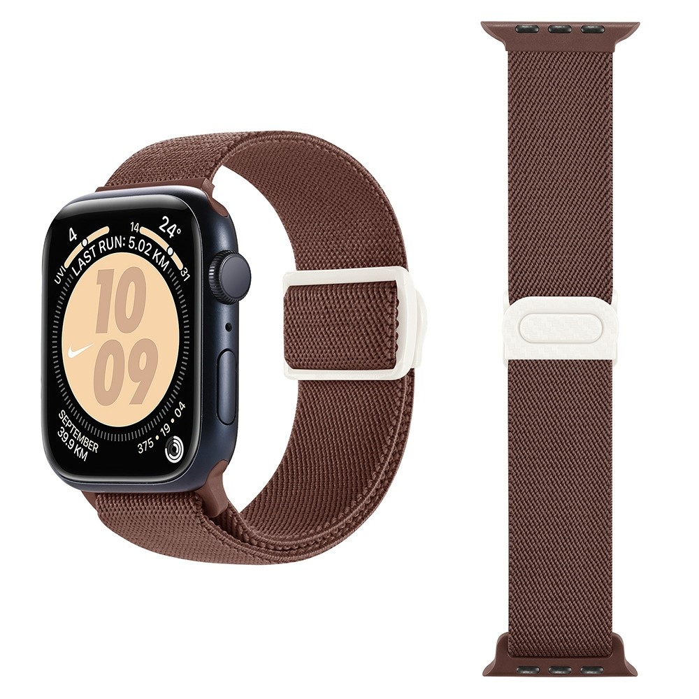 Gradient nylonový řemínek na Apple Watch Ultra/Ultra 2 49mm/SE/SE 2022/2023 44mm/9/8/7 45mm/6/5/4 44mm/3/2/1 42 mm - hnědý