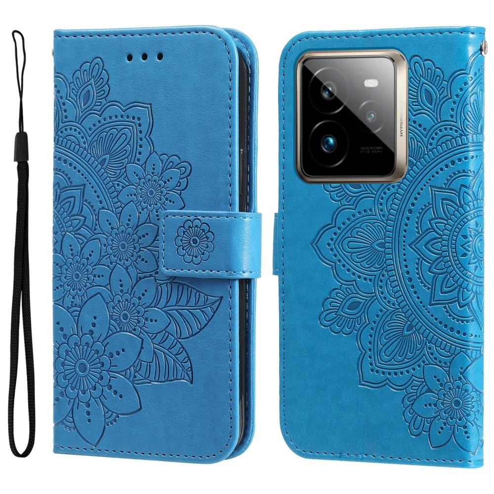 Mandala knížkové pouzdro na Realme GT 7 Pro 5G - modré
