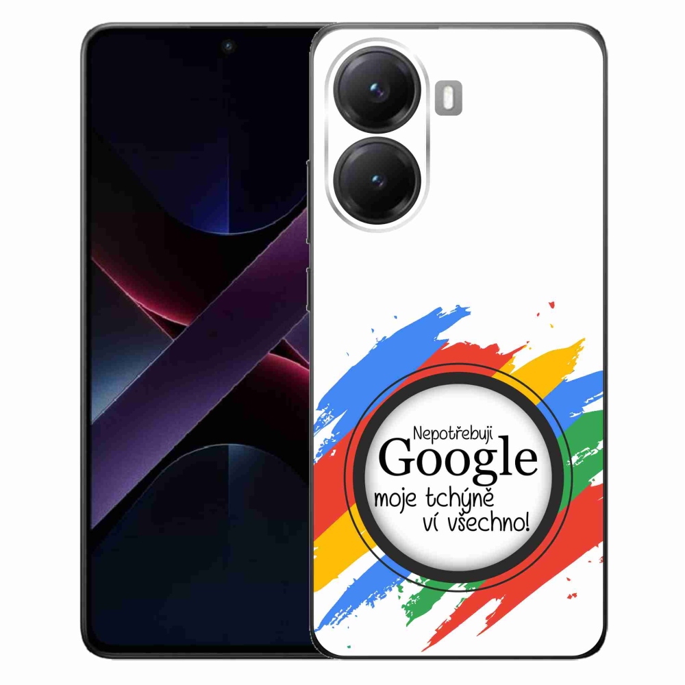 Gelový kryt mmCase na Xiaomi Poco X7 Pro 5G - tchýně ví všechno bílé pozadí