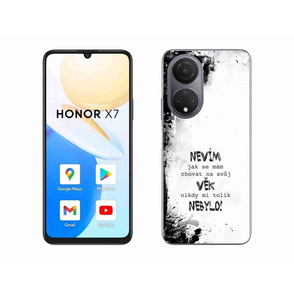 Gelový kryt mmCase na Honor X7 - vtipný text 14 bílé pozadí