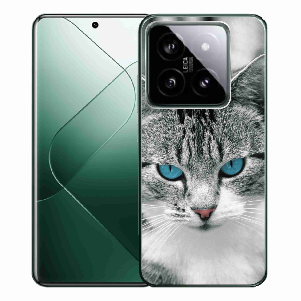 Gelový kryt mmCase na Xiaomi 14 Pro - kočičí pohled 1