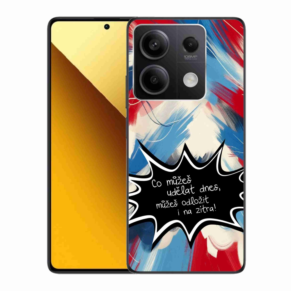 Gelový kryt mmCase na Xiaomi Redmi Note 13 5G - vtipný text 9 černé pozadí