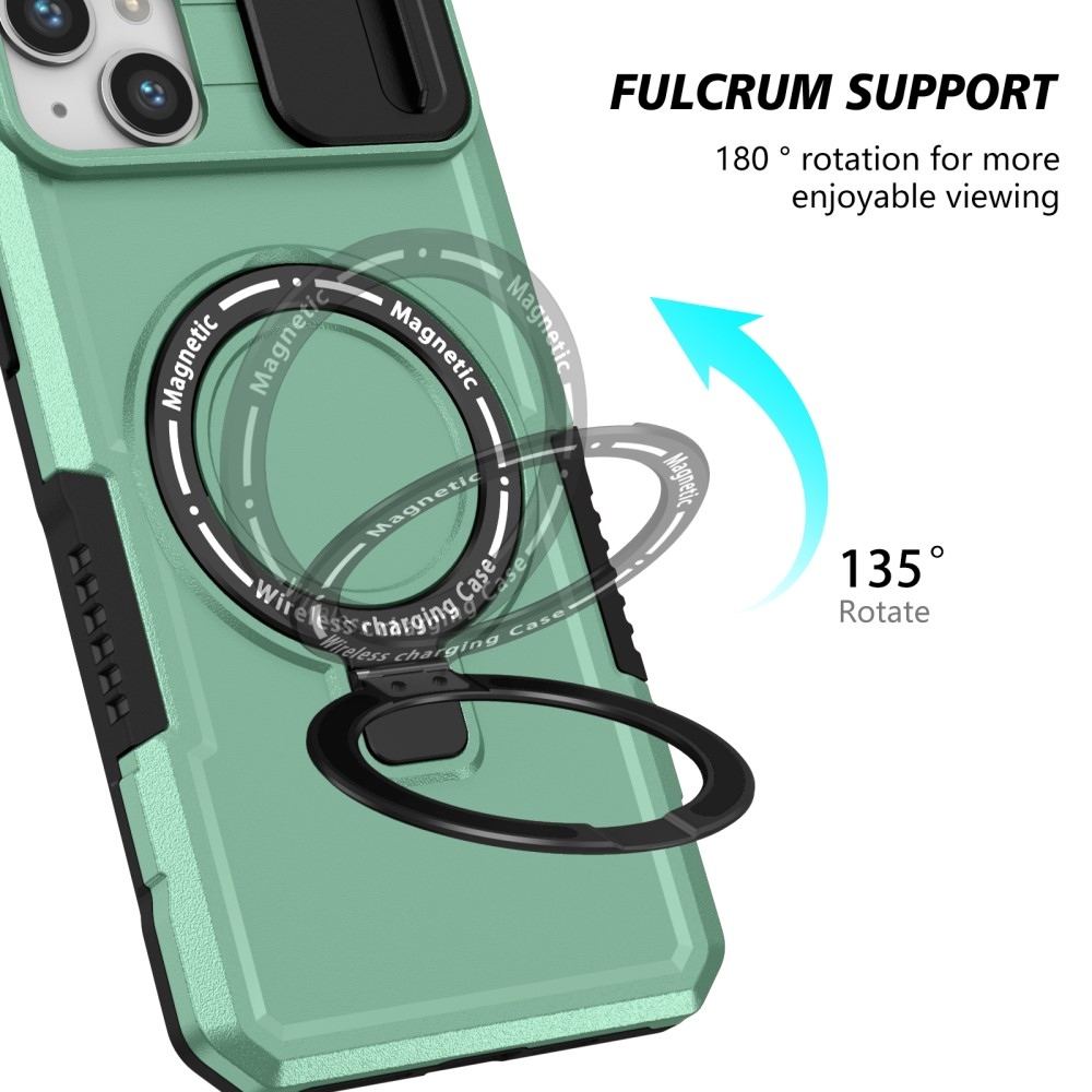 Fulcrum odolný kryt s ochranou fotoaparátu a s MagSafe na iPhone 14 - světlezelený