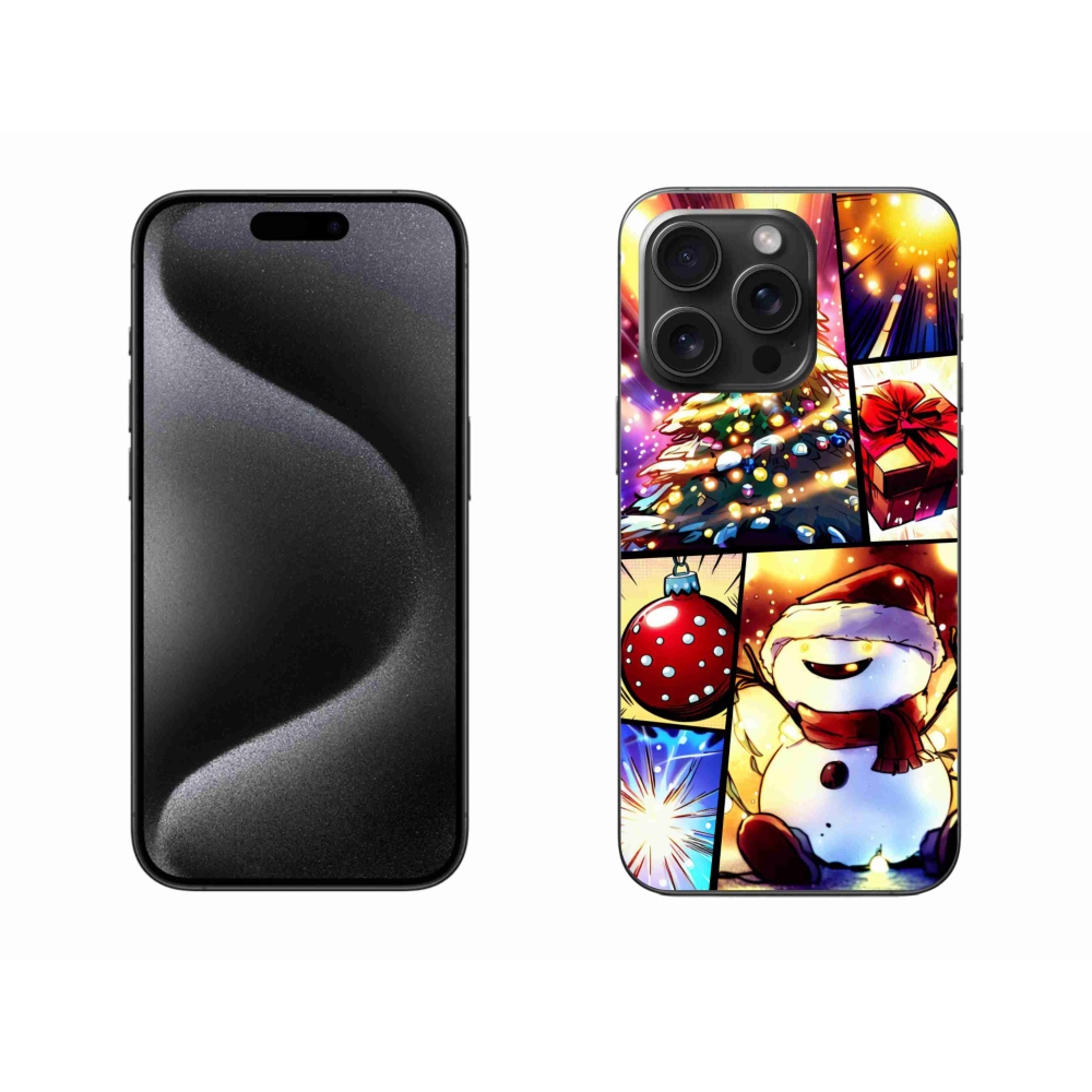 Gelový kryt mmCase na iPhone 15 Pro Max - vánoční motivy 1