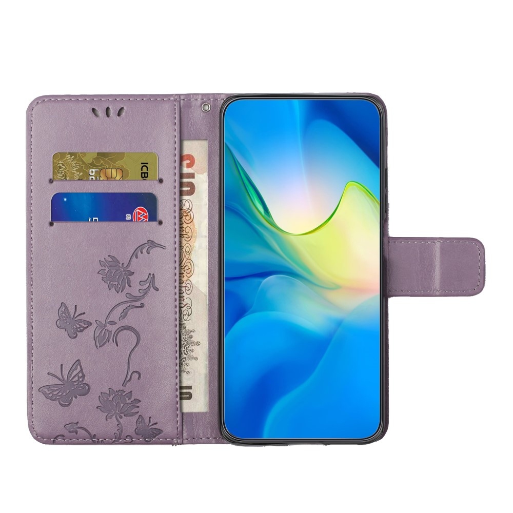 Flower knížkové pouzdro na Samsung Galaxy A35 5G - světlefialové