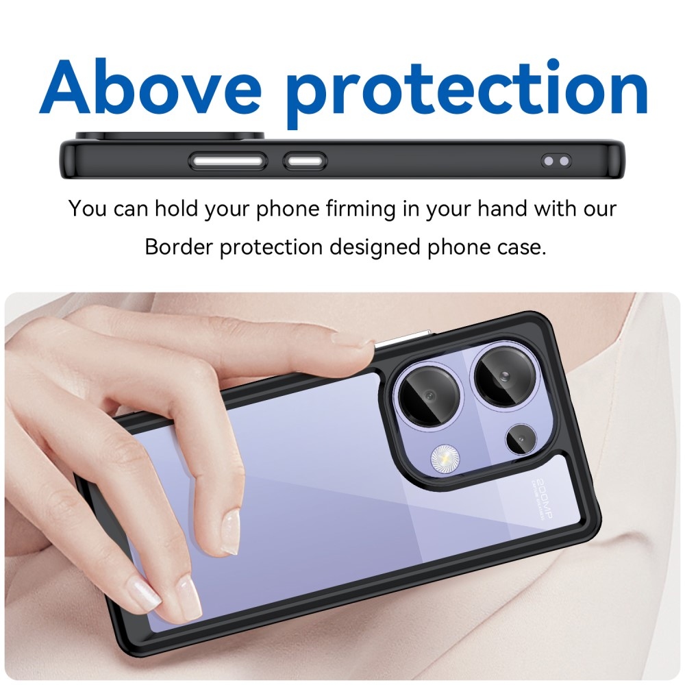 Gelový obal s pevnými zády pro Xiaomi Redmi Note 13 Pro 4G/Poco M6 Pro - černý