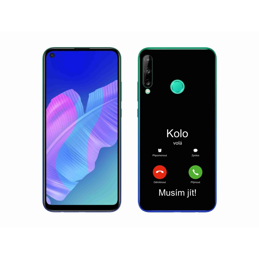Gelový kryt mmCase na Huawei P40 Lite E - kolo volá černé pozadí