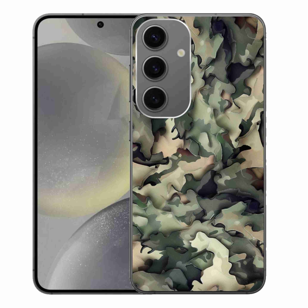 Gelový kryt mmCase na Samsung Galaxy S24+ - maskáčový vzor 9