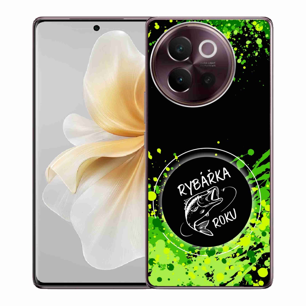 Gelový kryt mmCase na Vivo V40 Lite 5G - rybářka roku černé pozadí