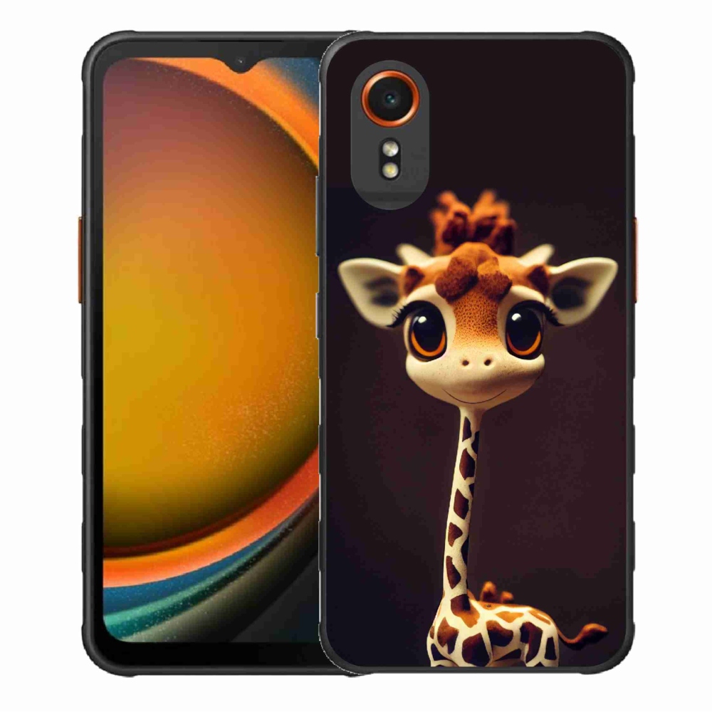 Gelový kryt mmCase na Samsung Galaxy Xcover 7 - malá žirafa