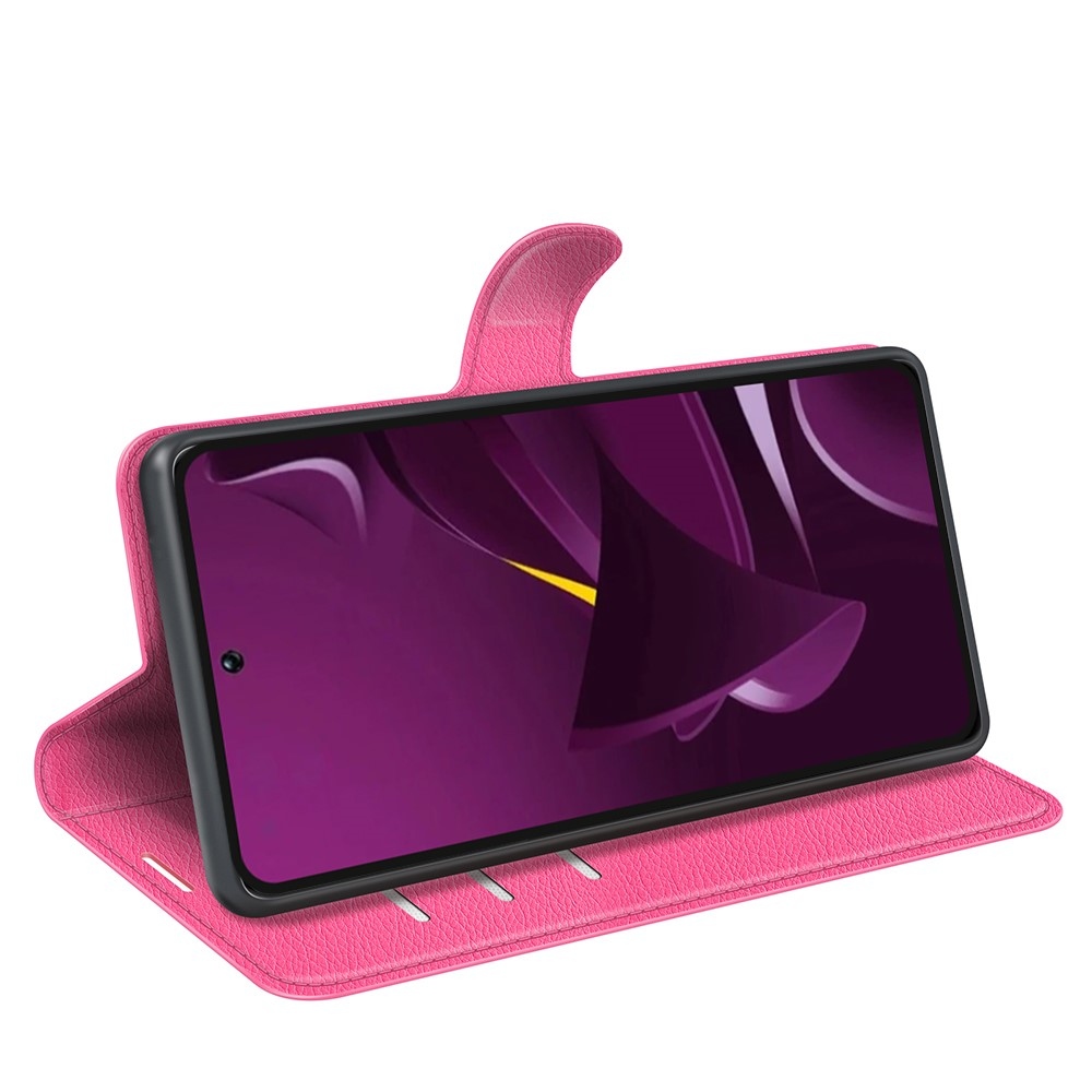 Litchi knížkové pouzdro na Xiaomi Poco M7 Pro 5G - rose