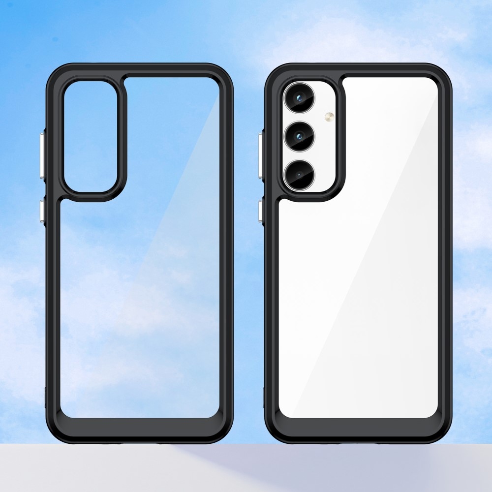 Gelový obal s pevnými zády na Samsung Galaxy A35 5G - černý