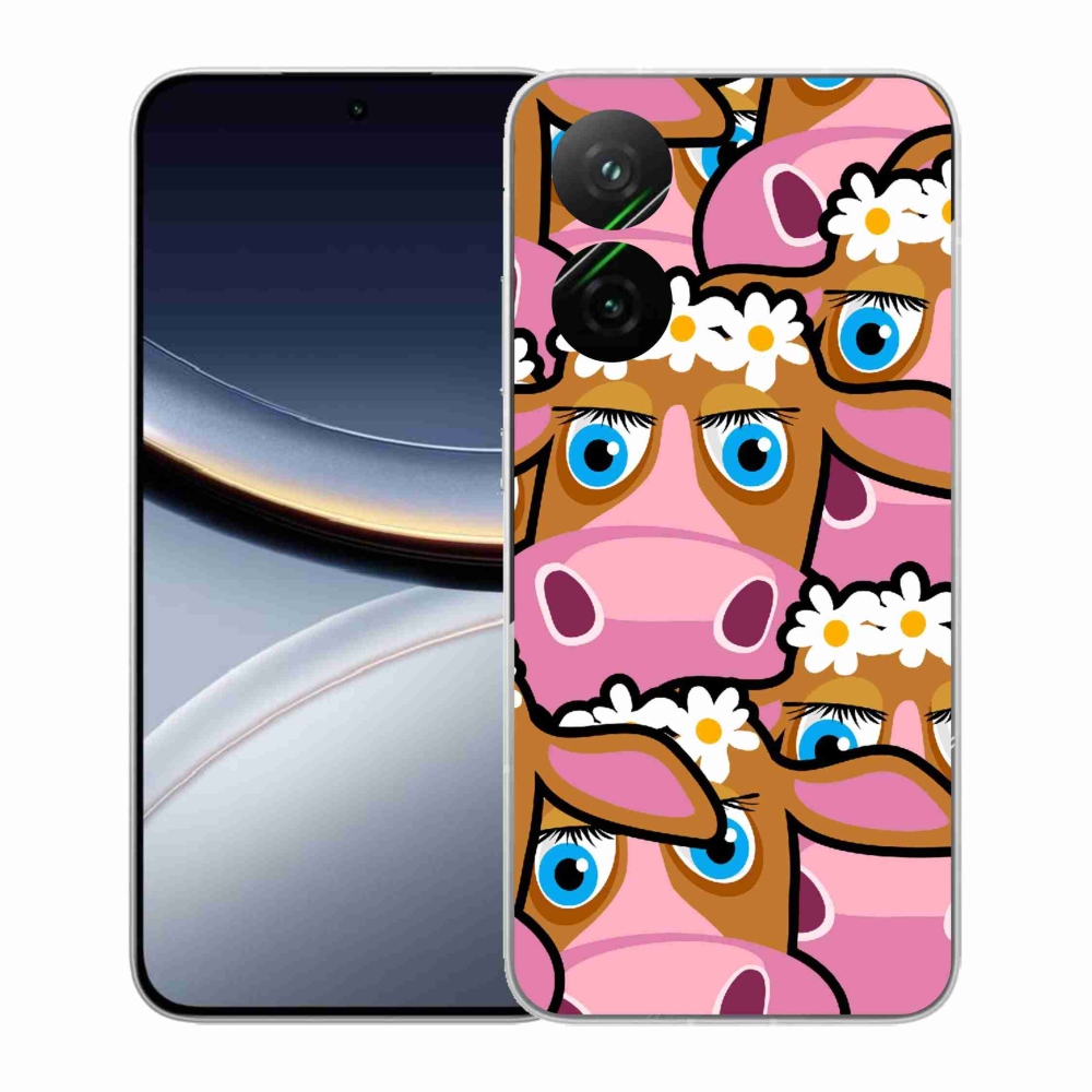 Gelový kryt mmCase na Xiaomi Poco F7 5G - kreslené kravičky