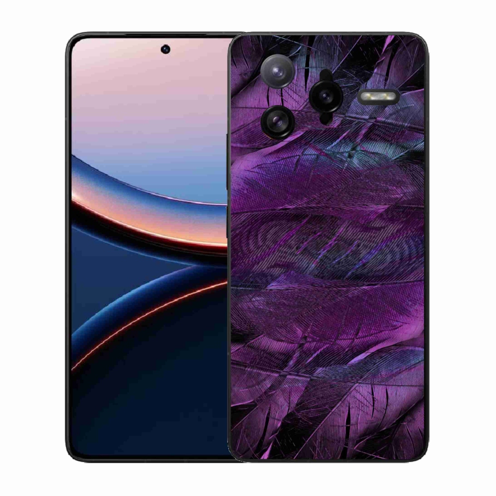 Gelový kryt mmCase na Xiaomi Poco F7 Ultra - fialová pírka