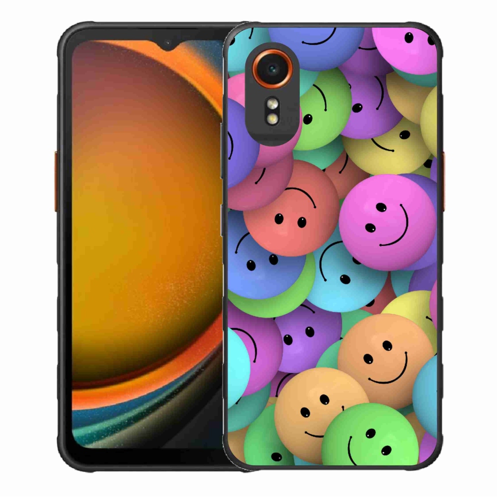 Gelový kryt mmCase na Samsung Galaxy Xcover 7 - barevní smajlíci