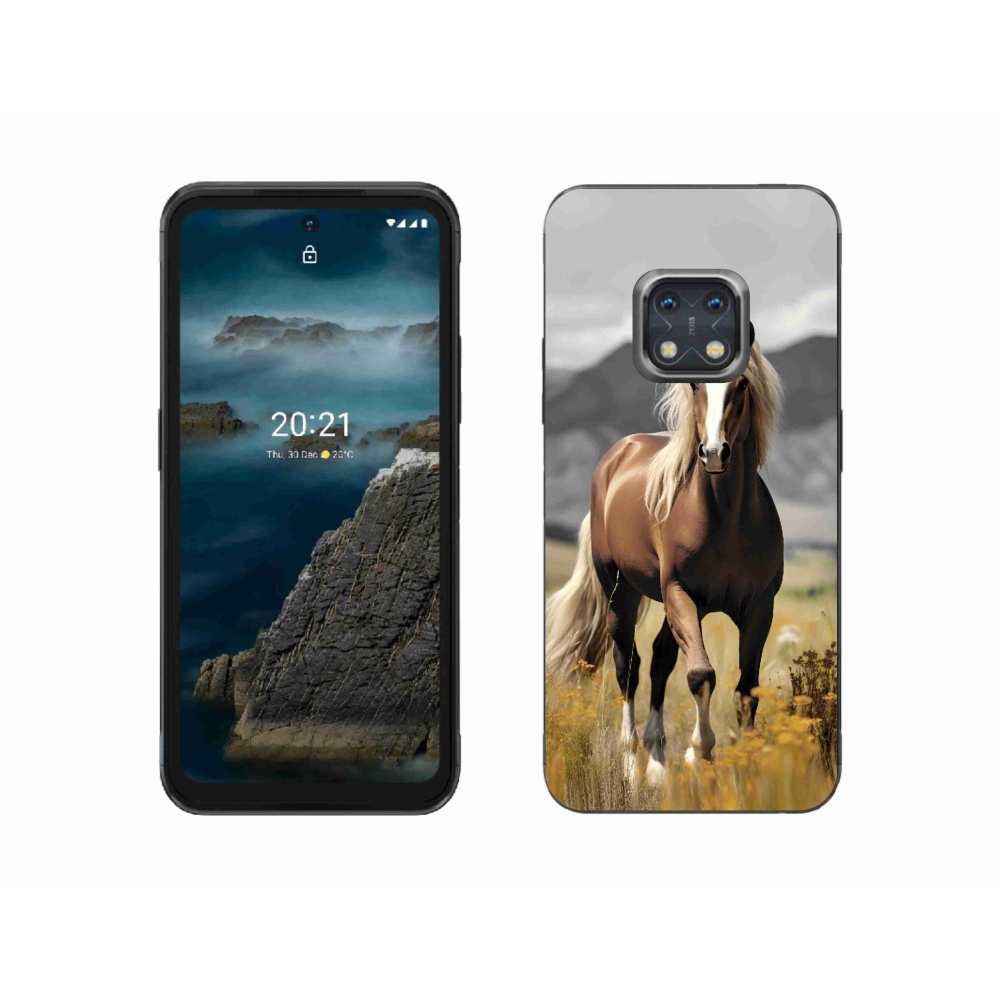 Gelový kryt mmCase na Nokia XR20 - hnědý kůň 1