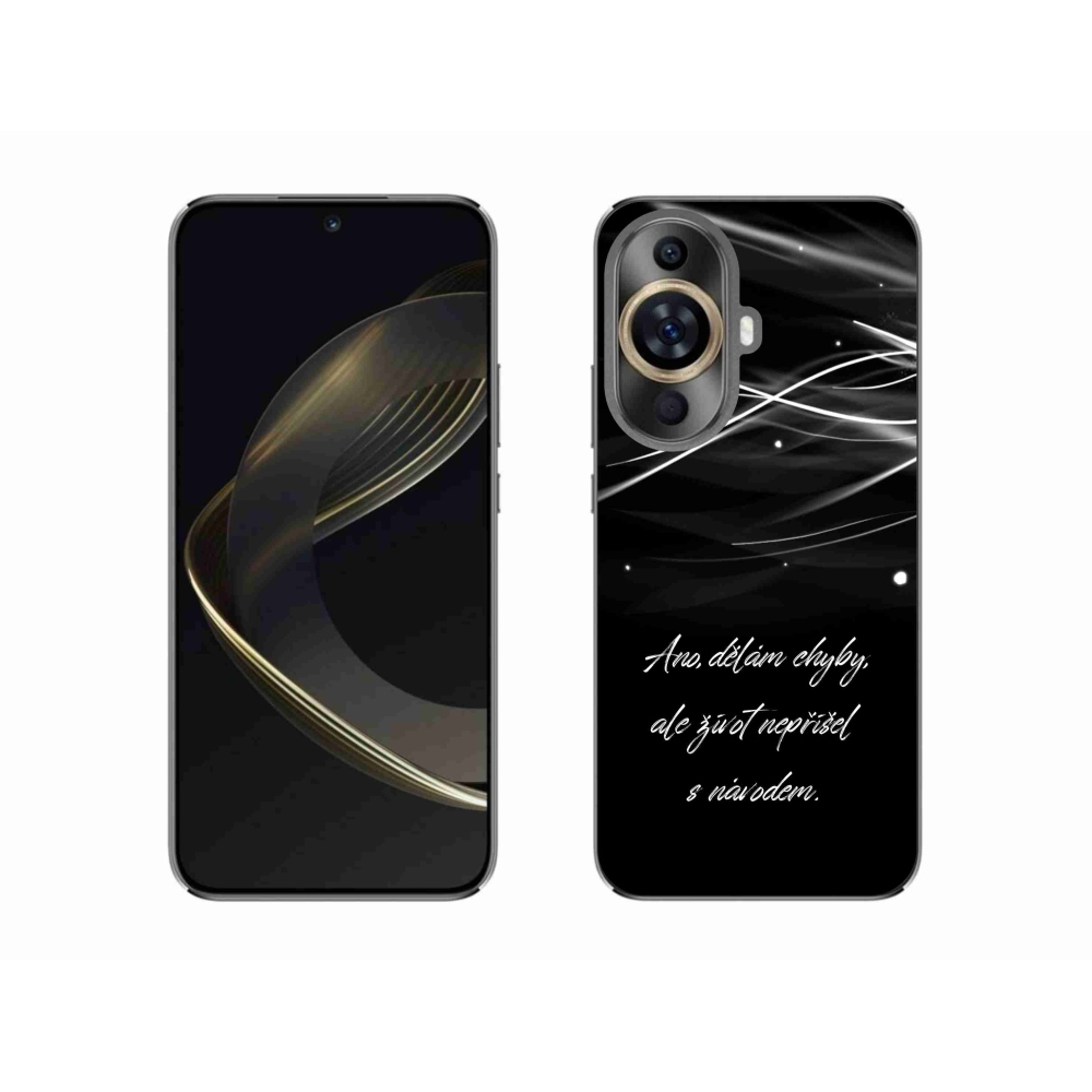 Gelový kryt mmCase na Huawei Nova 11 - citát černé pozadí