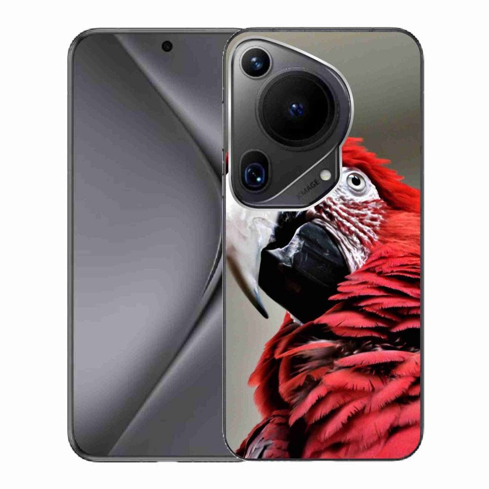 Gelový obal mmCase na Huawei Pura 70 Ultra - papoušek ara červený